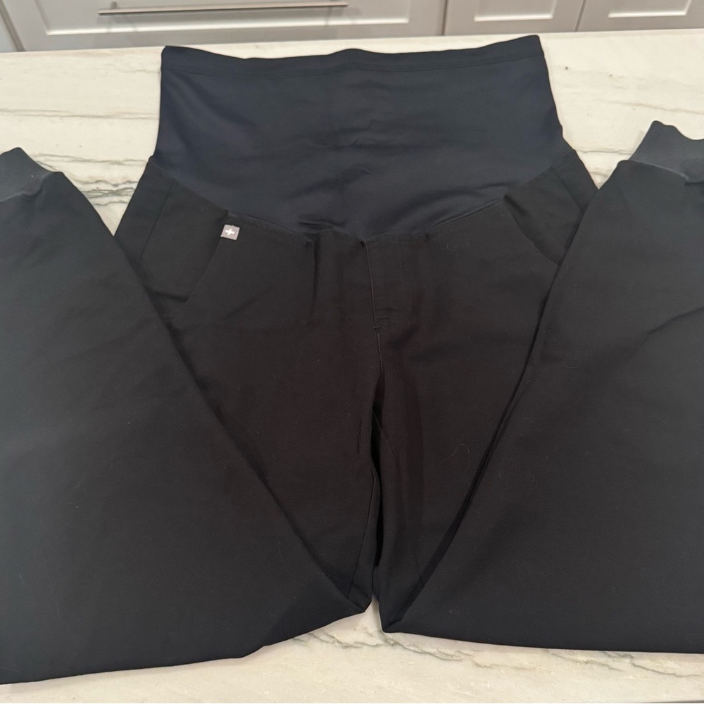 Figs black maternity Zamora joggers small